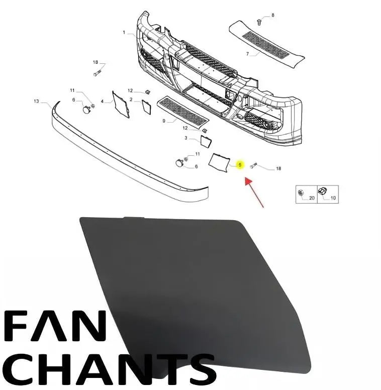 FANCHANTS 504273183 504273185 5801609156 5801609160 Cover left bumper For Iveco Eurocargo FANCHANTS China Auto Parts Wholesales