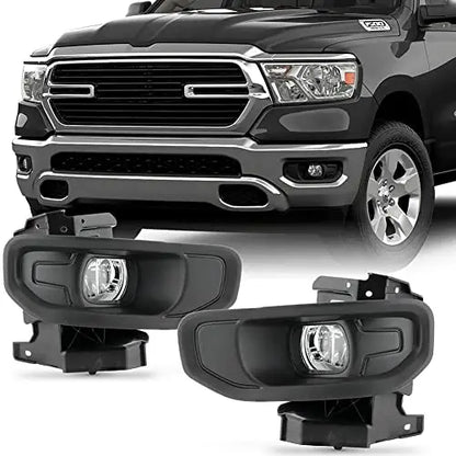 FANCHANTS 68274669AB 68274669AA Front Bumper Fog Lamp Bezel Kit Right and Left Withou Hole for 2019 2020 2021 Ram 1500 DT Brand: Fanchants