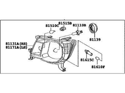 FANCHANTS 81150-04173 81150-04210 Headlight FOR 2008-2012 Toyota Tacoma FANCHANTS China Auto Parts Wholesales