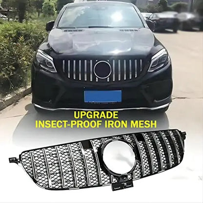 FANCHANTS New Upgrade With Insect-proof Iron Mesh GT R GTR Style Front Radiator Benz grille For 2016 2017 2018 2019 Mercedes Benz GLE W166 GLE350 GLE400 GLE450 GLE500 GLE550 GLE 63 AMG Brand: Fanchants